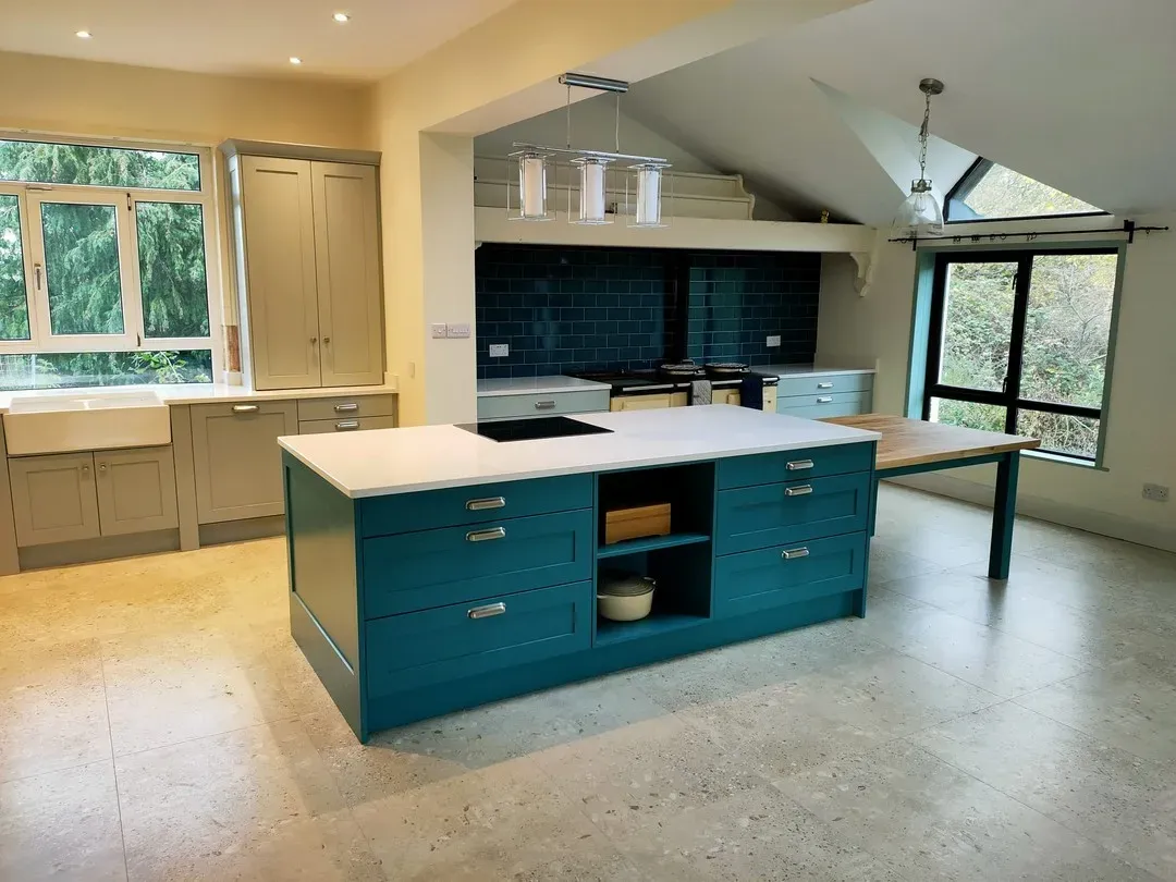 Farrow and Ball Vardo kitchen cabinets 
