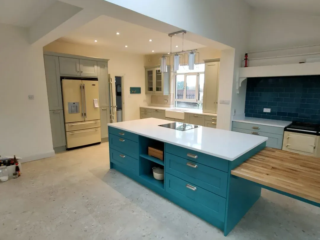 Farrow and Ball Vardo kitchen cabinets color review