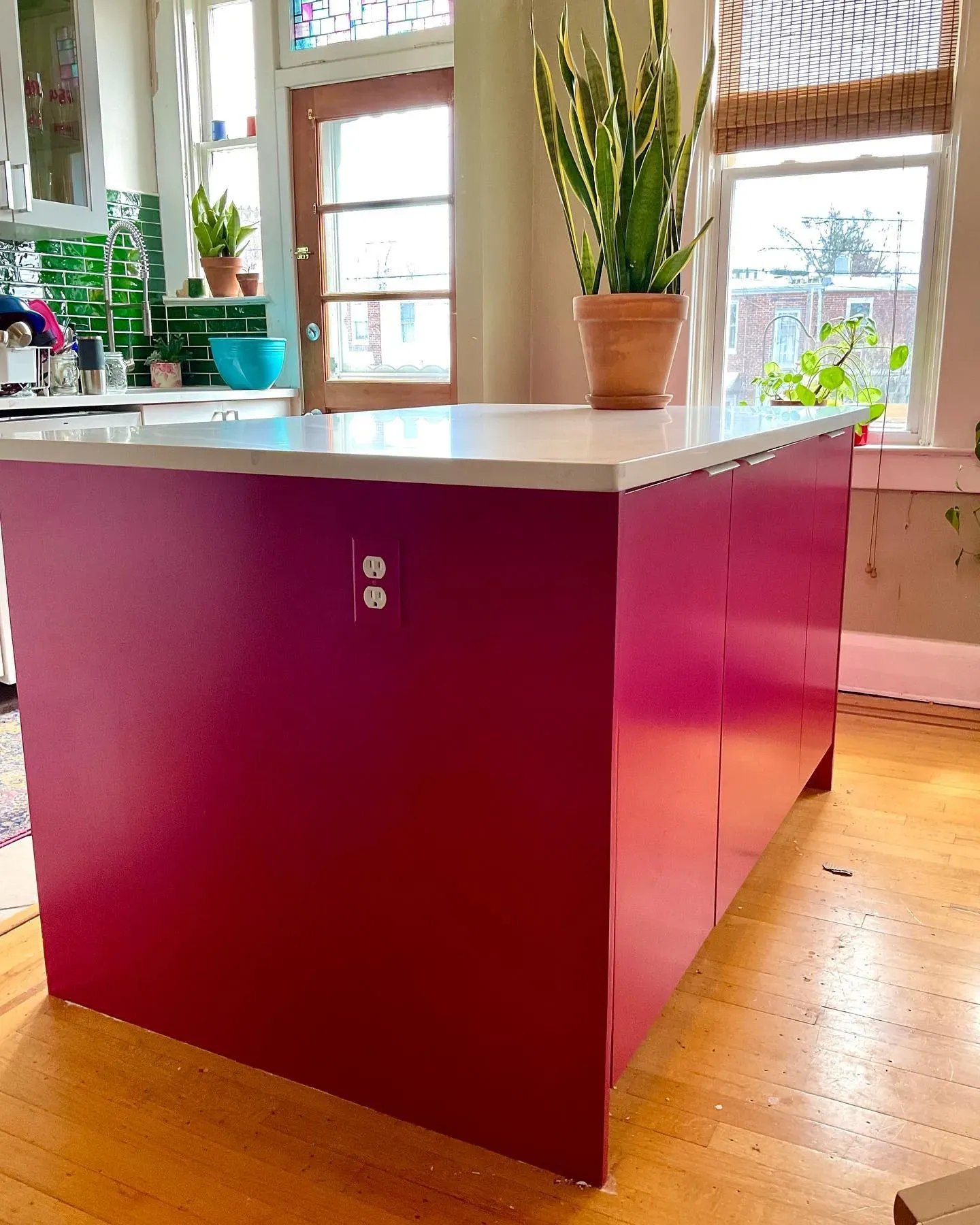 SW Forward Fuchsia kitchen cabinets color