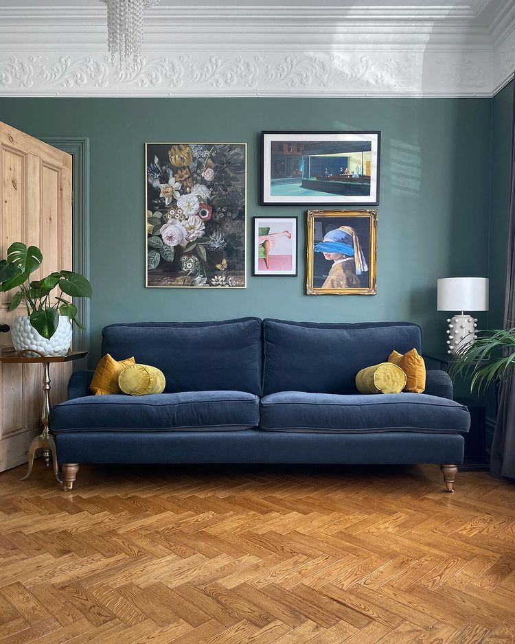 Victorian house interior with Farrow and Ball Green Smoke