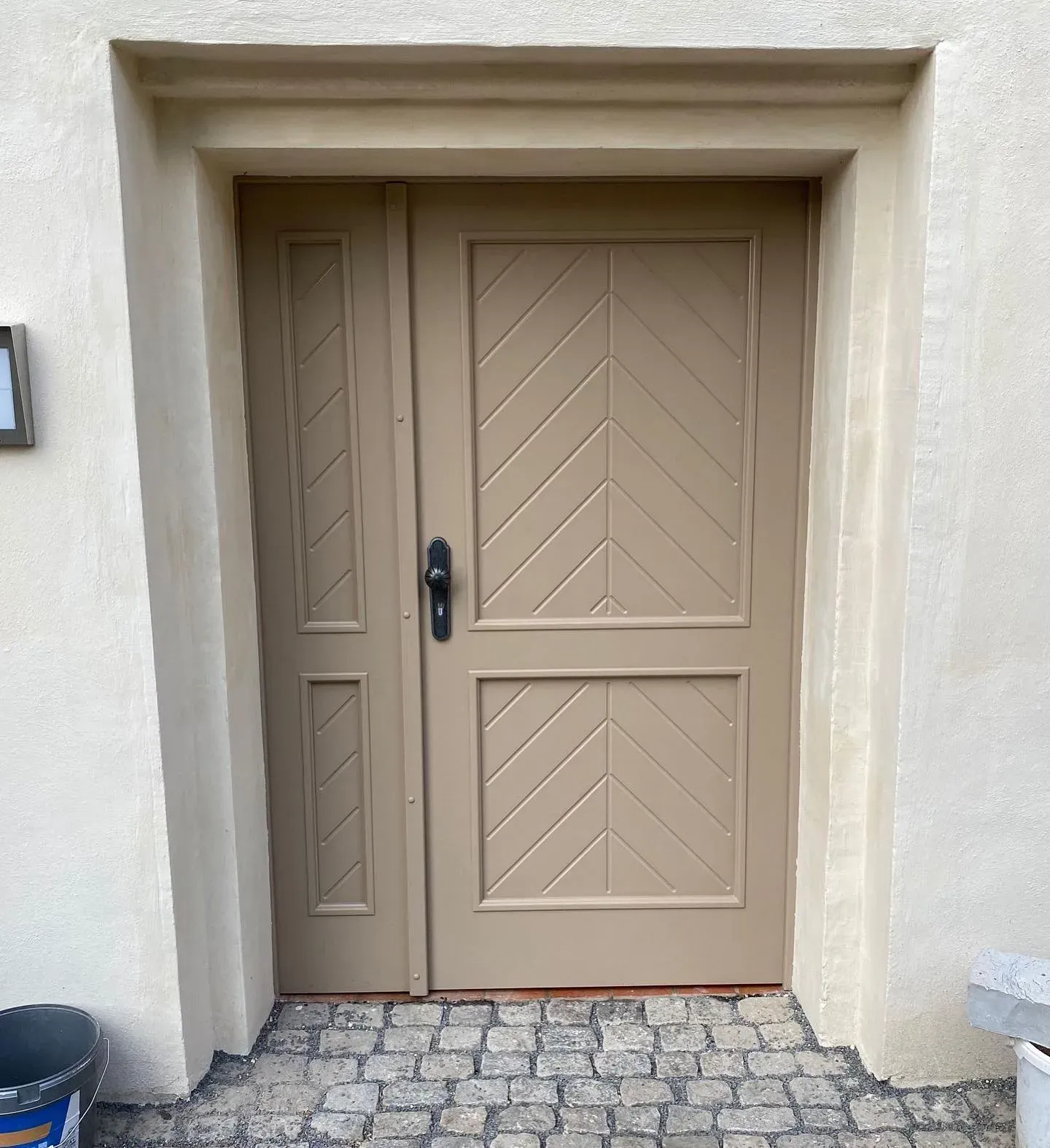  Grey beige front door 