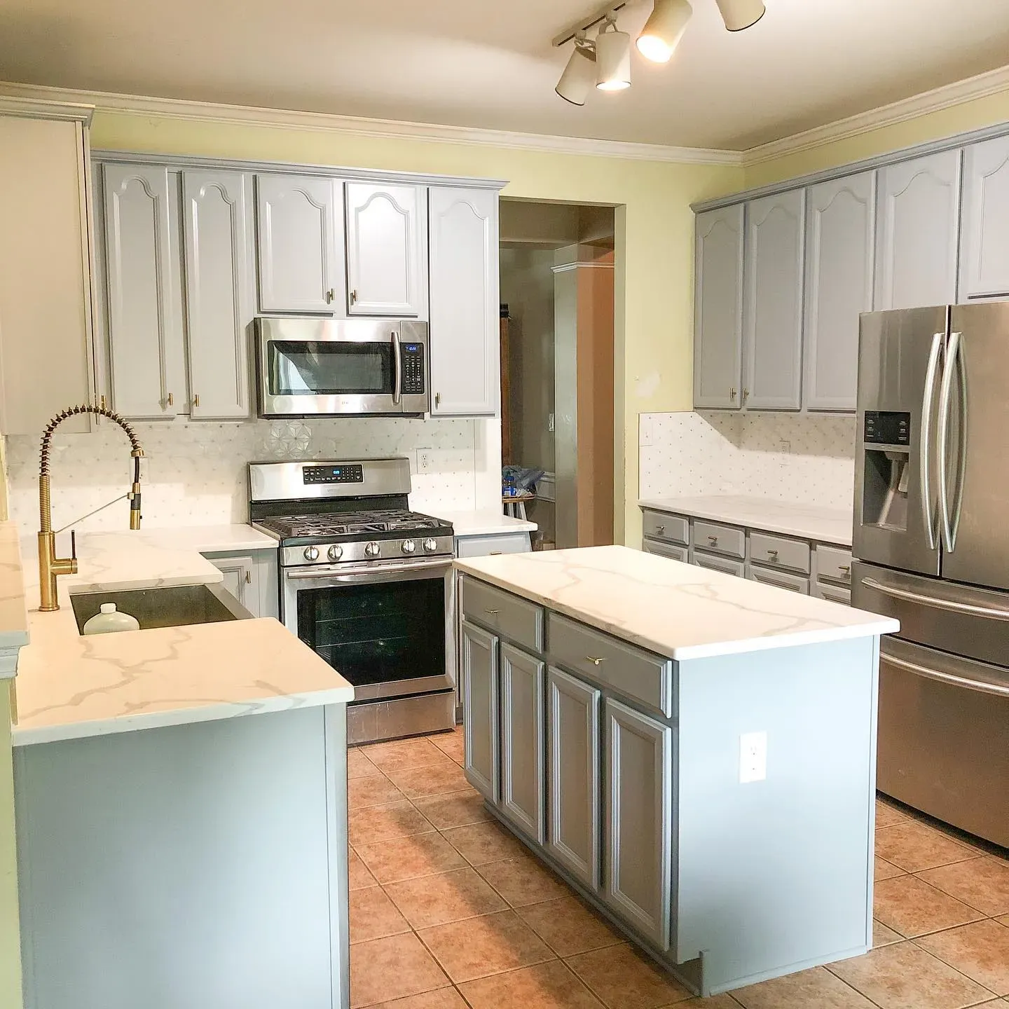 Sherwin Williams Gris kitchen cabinets color