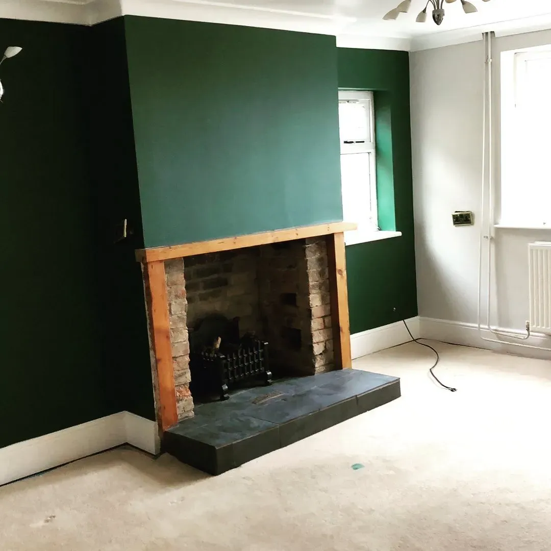 Dulux Highland Green living room color