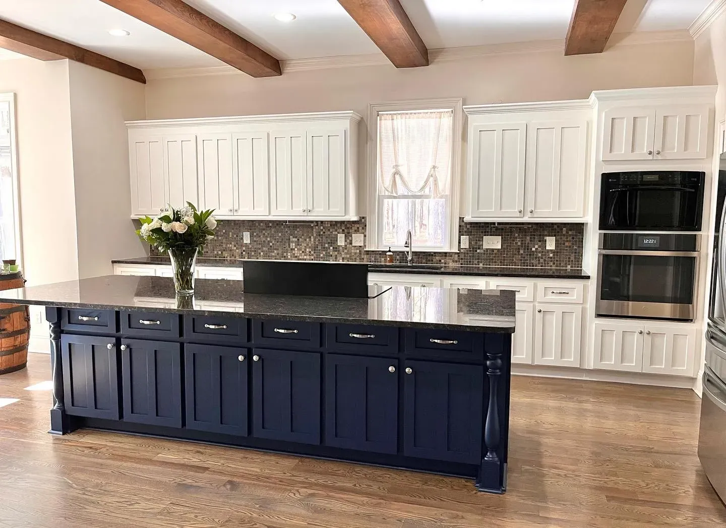 SW In the Navy kitchen cabinets color review