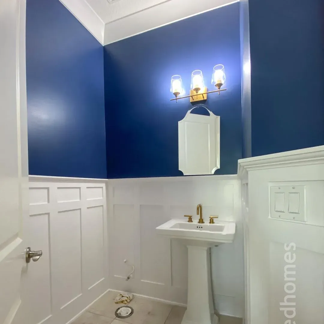 Sherwin Williams Indigo Batik bathroom picture