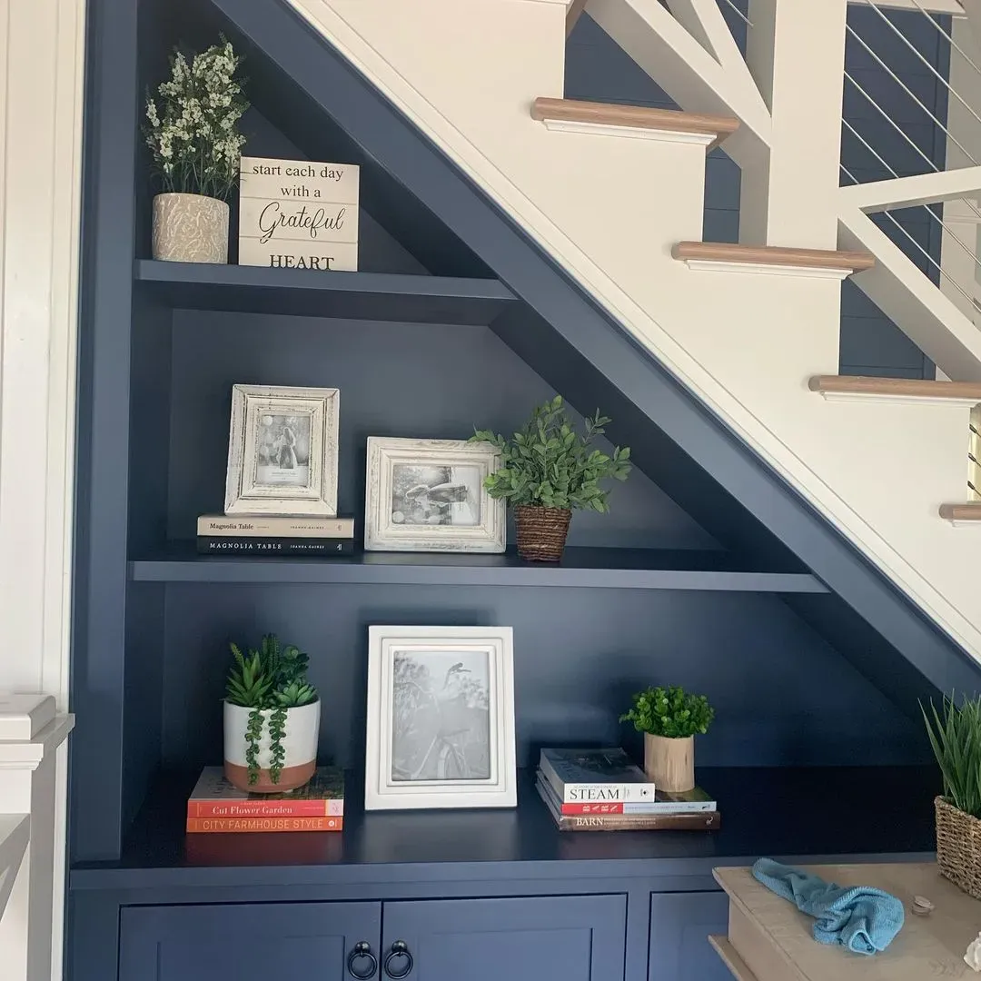 Sherwin Williams Indigo Batik living room inspo