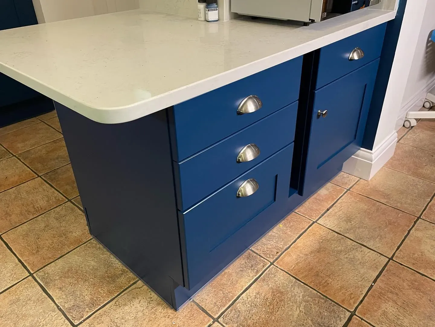 Dulux Indigo Shade kitchen cabinets color