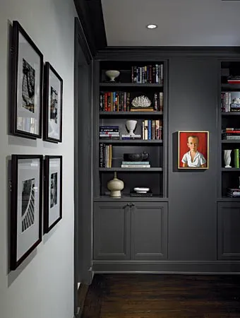Interior with paint color Benjamin Moore Kendall Charcoal HC-166