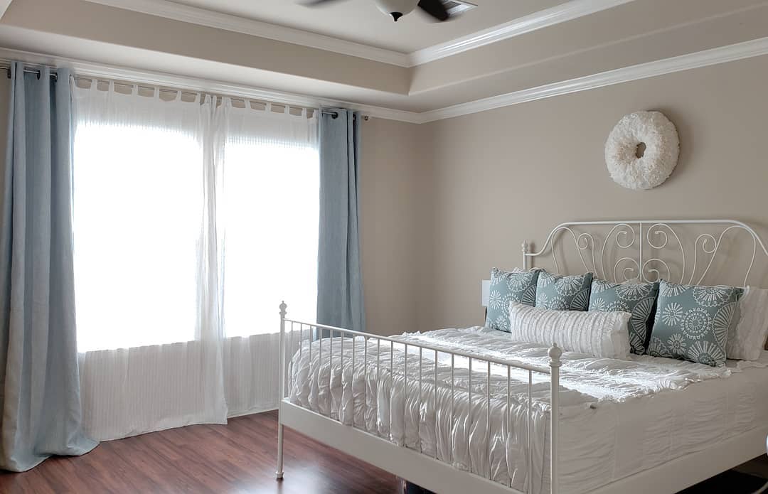Bedroom makeover design with Sherwin Williams color