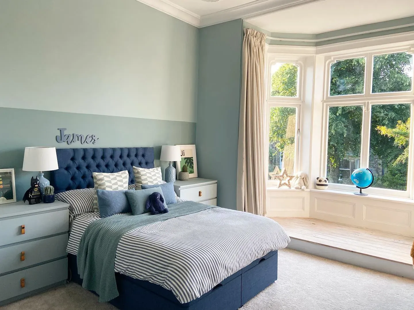 Celestial Blue bedroom interior