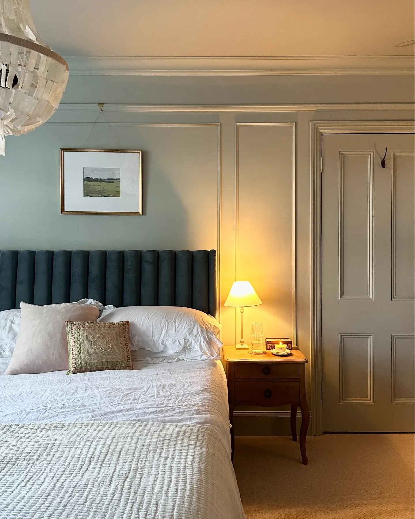 Little Greene Pearl Colour - Dark edwardian bedroom 