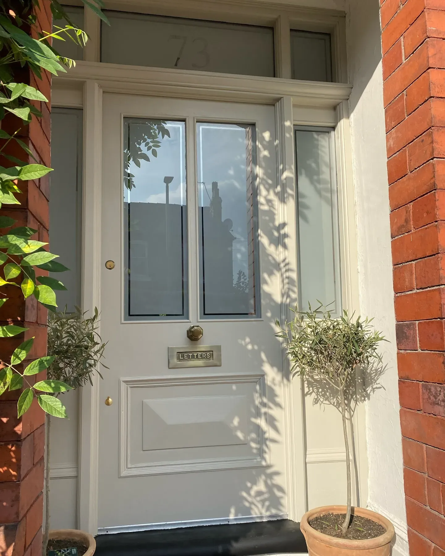 Little Greene Slaked Lime - Dark front door 