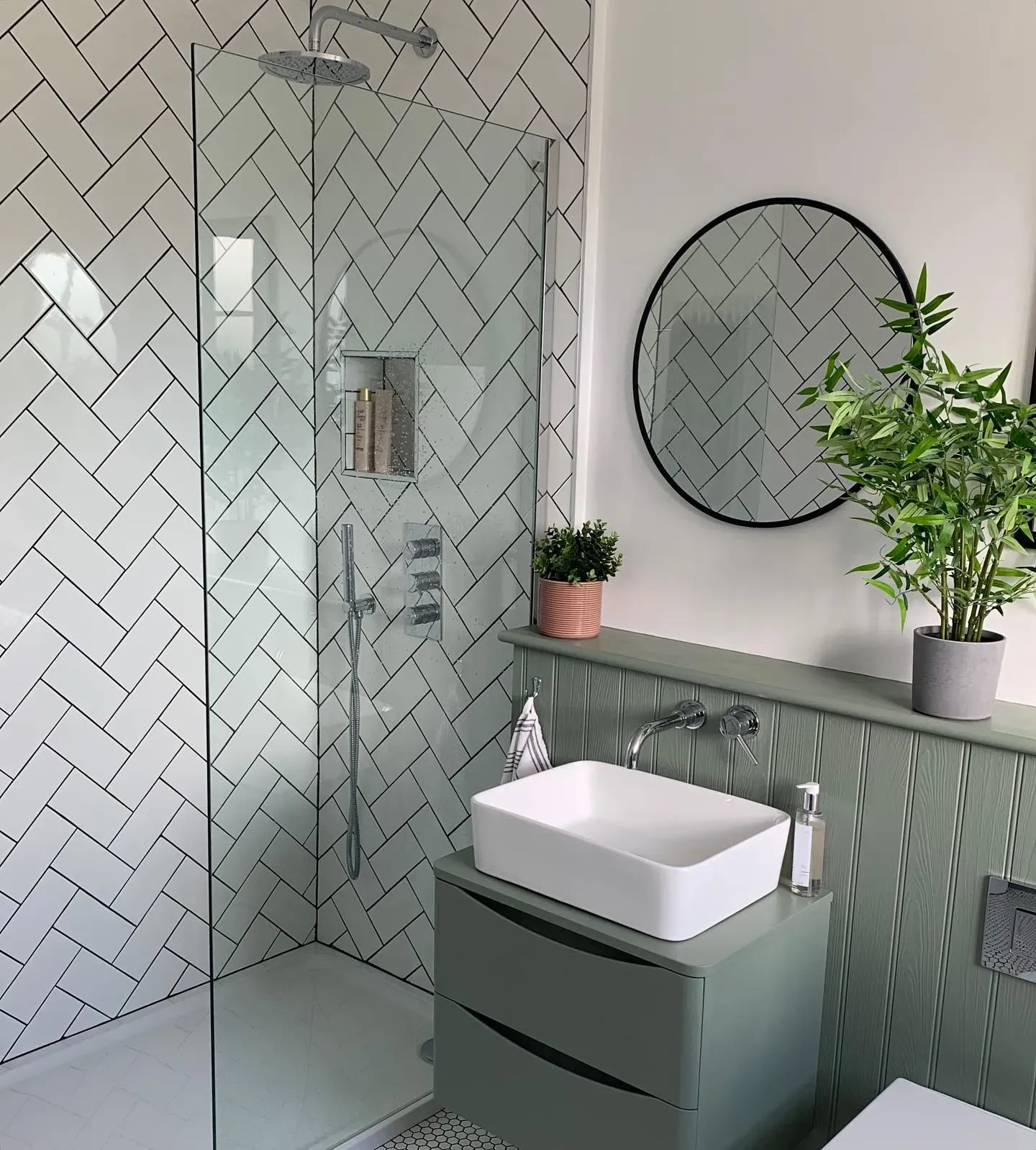 Little Greene Windmill Lane bathroom wall panelling color