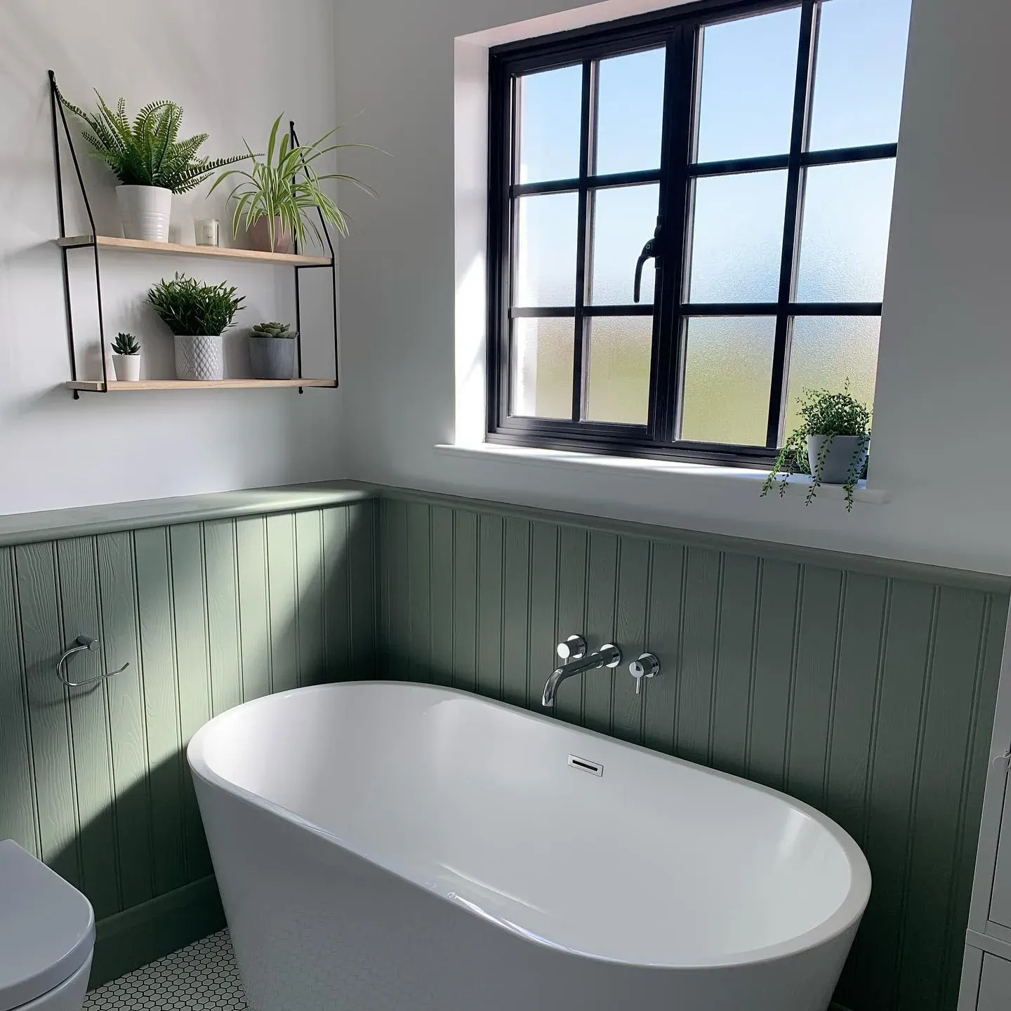 Little Greene Windmill Lane bathroom wall panelling 