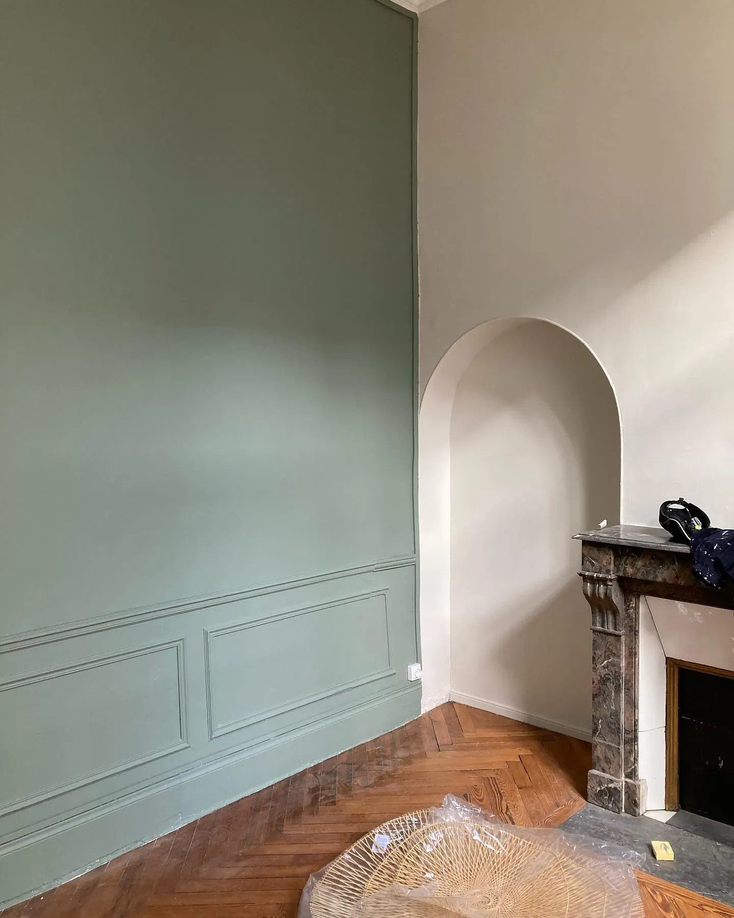 Little Greene Windmill Lane living room accent wall