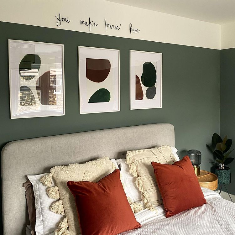 Interior with paint color Little Greene Livid 263