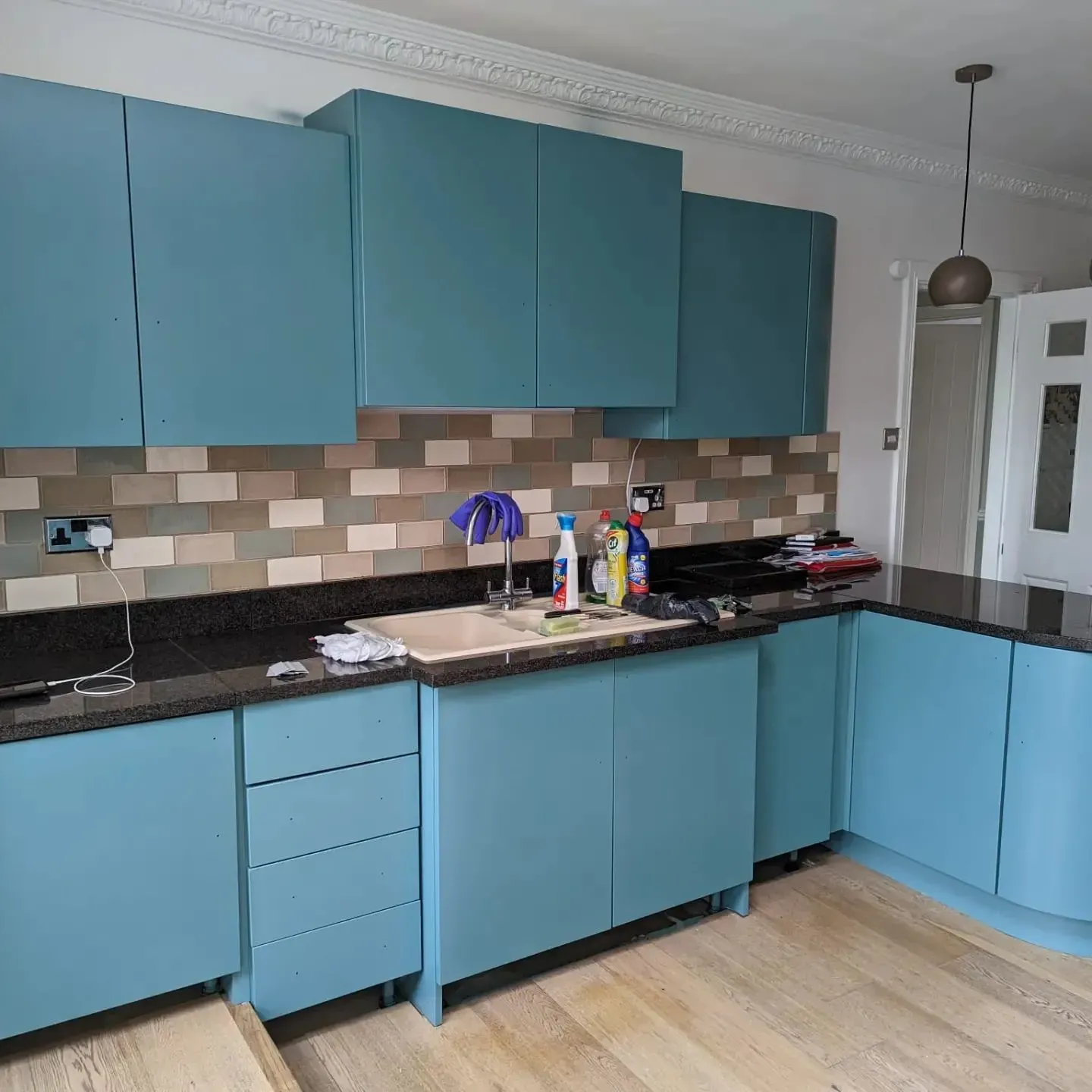 Dulux Maritime Teal kitchen cabinets color