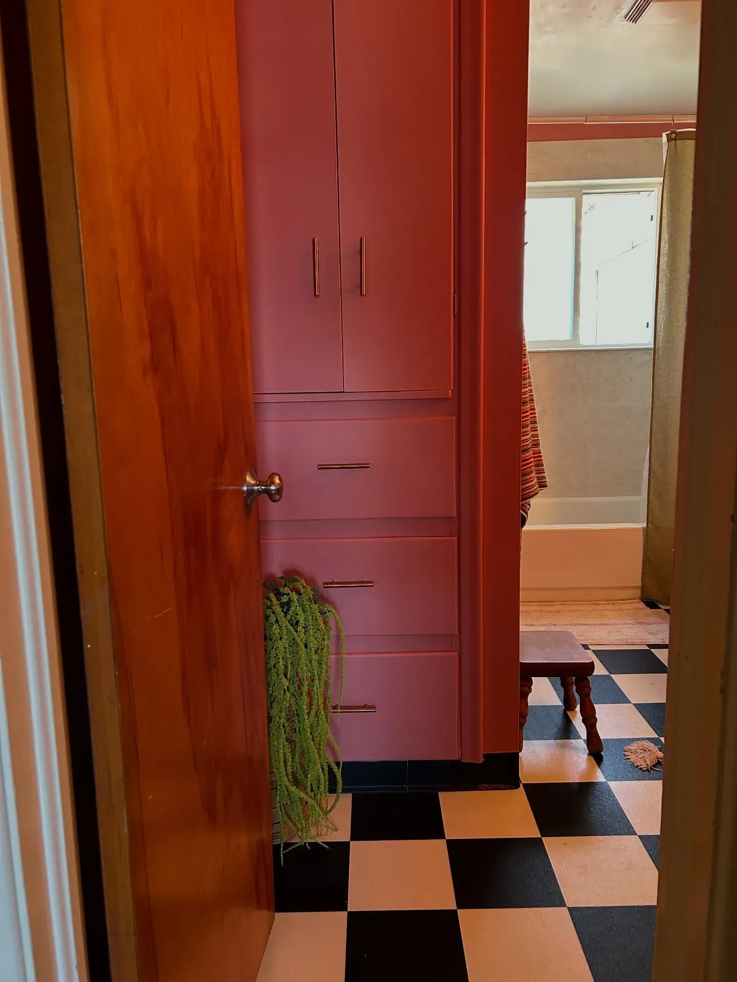 SW Memorable Rose bathroom color review