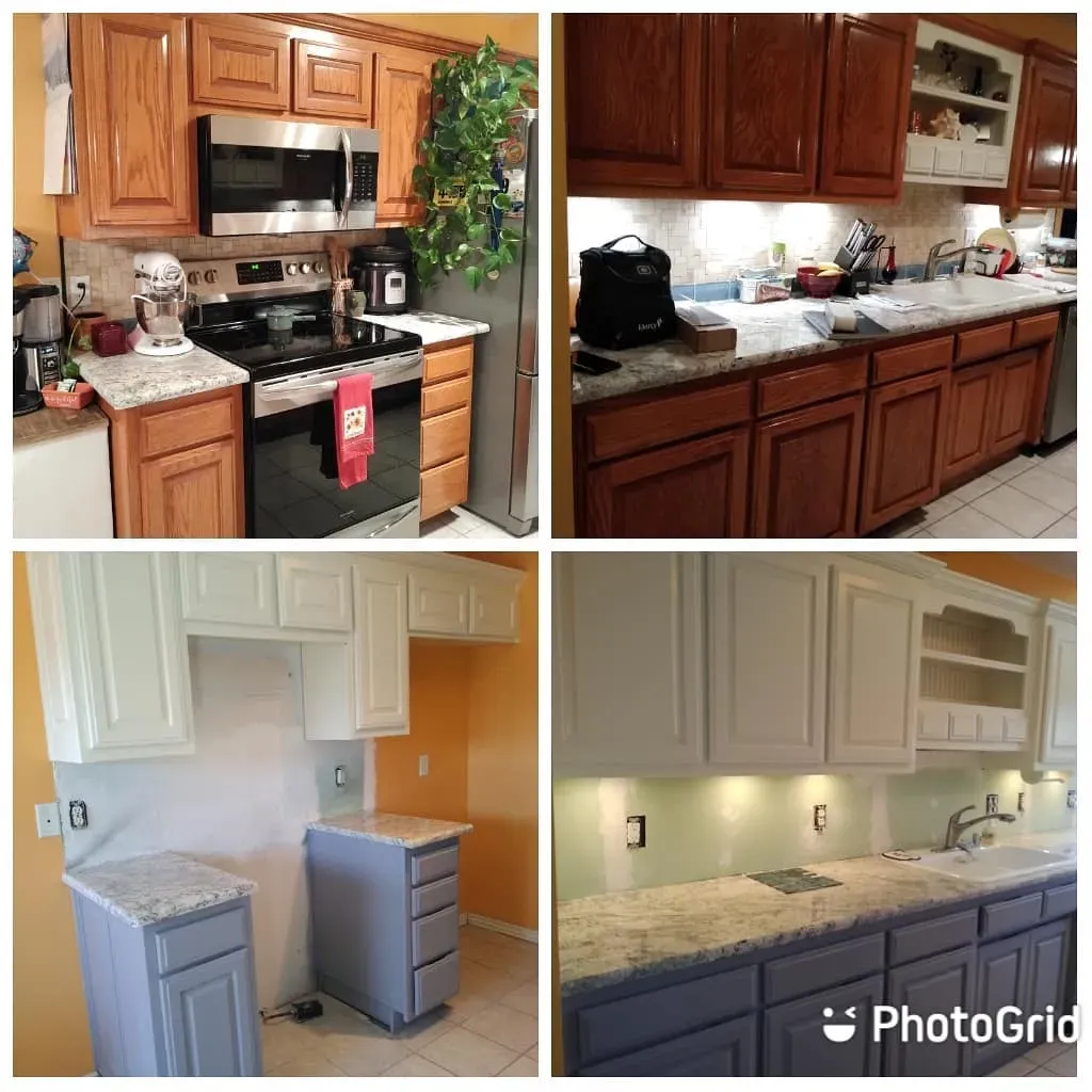 SW 9153 kitchen cabinets paint