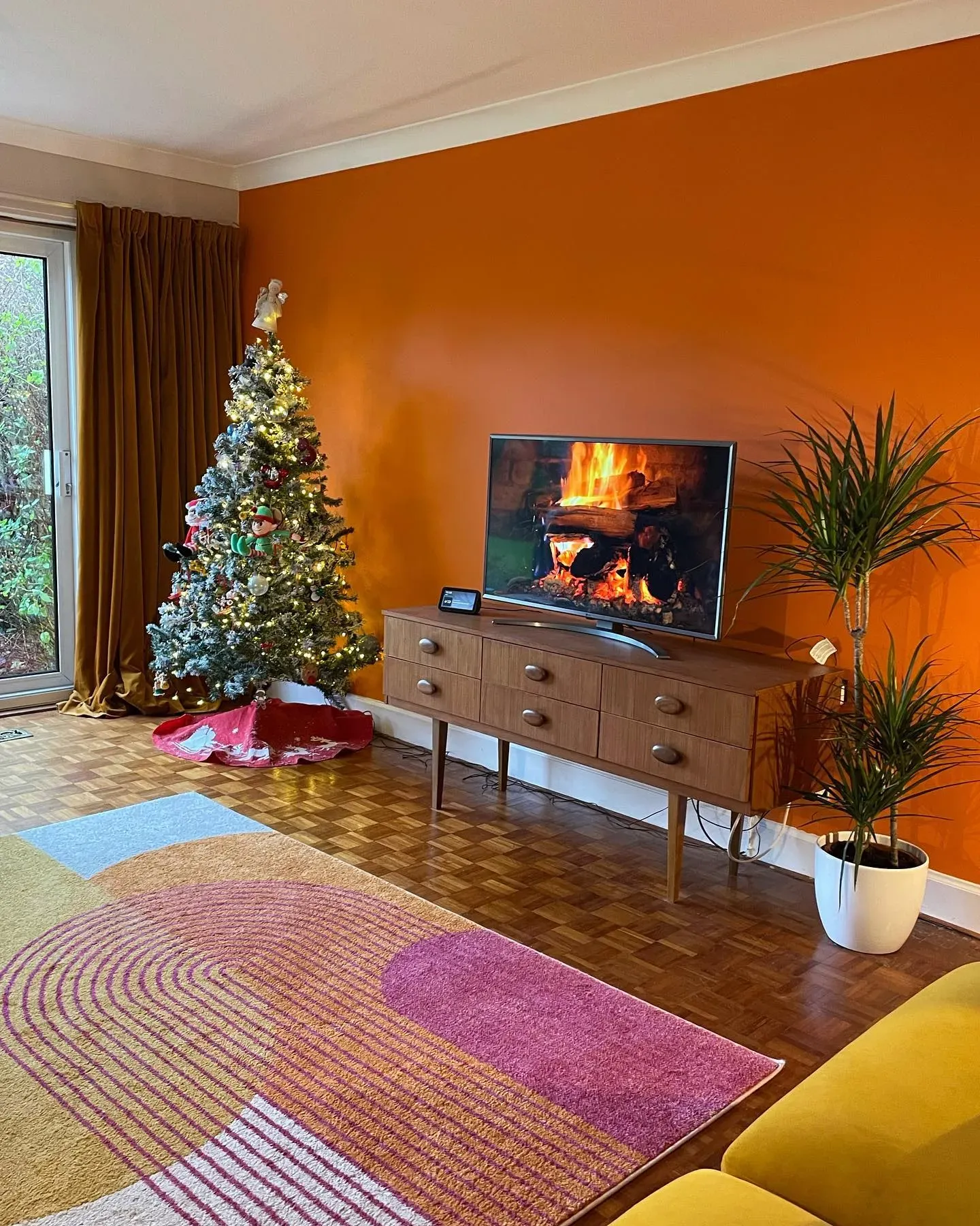 Dulux Moroccan Flame living room interior