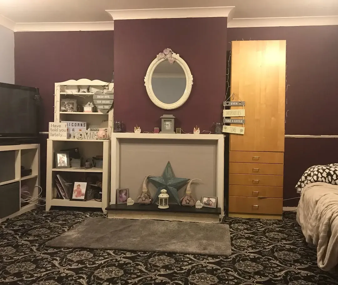 Dulux Mulberry Burst living room color review