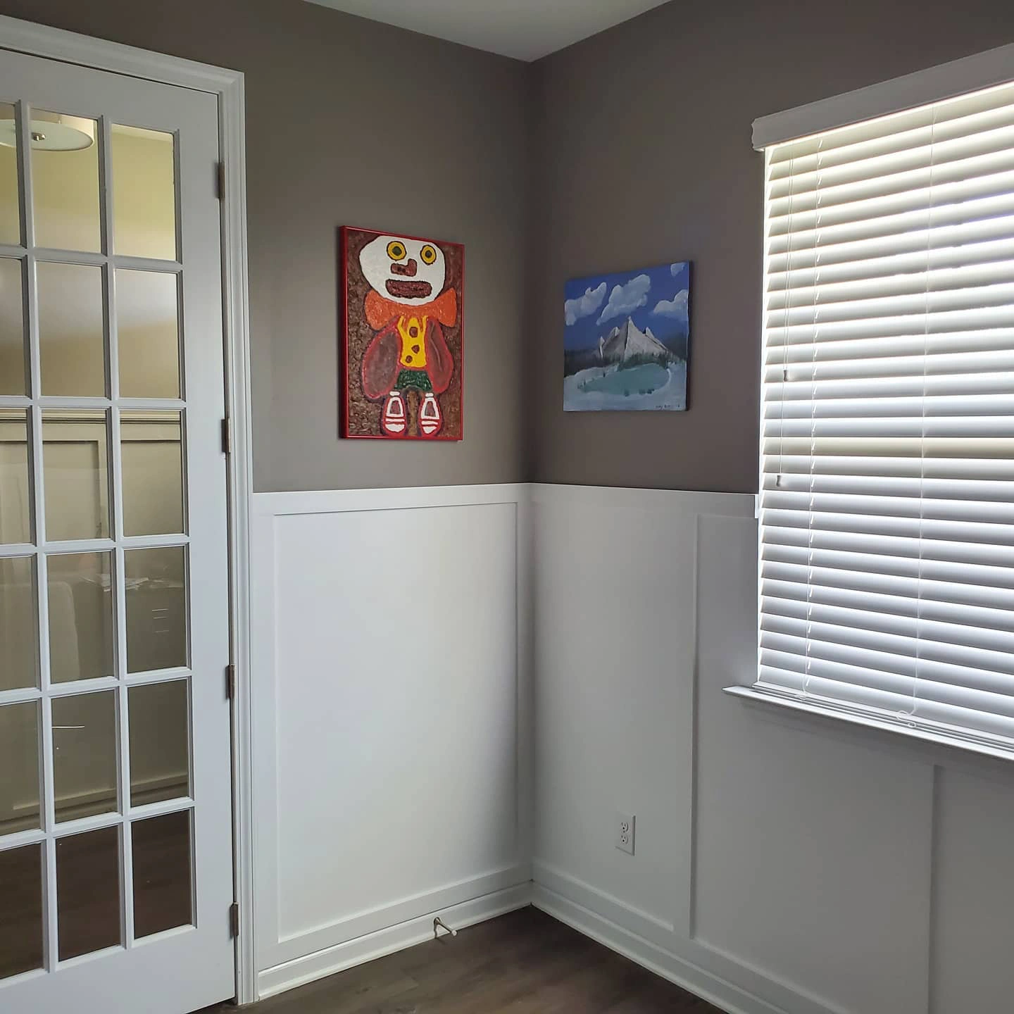 Grey and white nursery Dovetail by Sherwin Williams