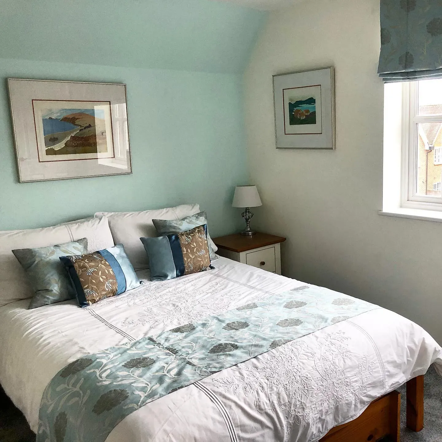 Dulux Ocean Ripple bedroom accent wall