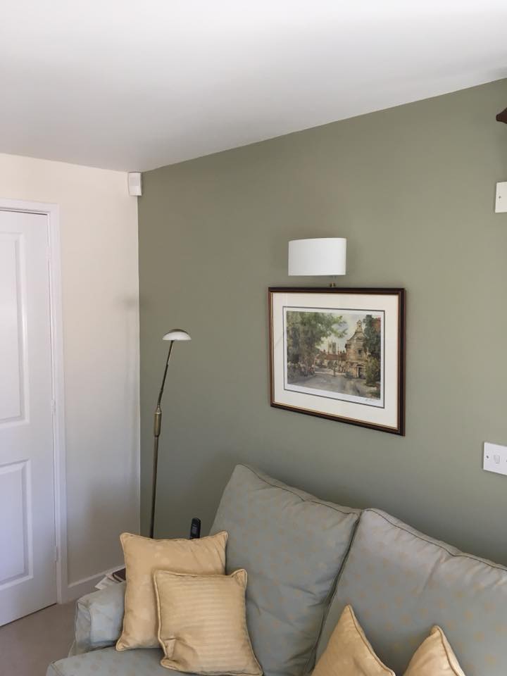 Interior with paint color Dulux Overtly Olive 70YY 43/113