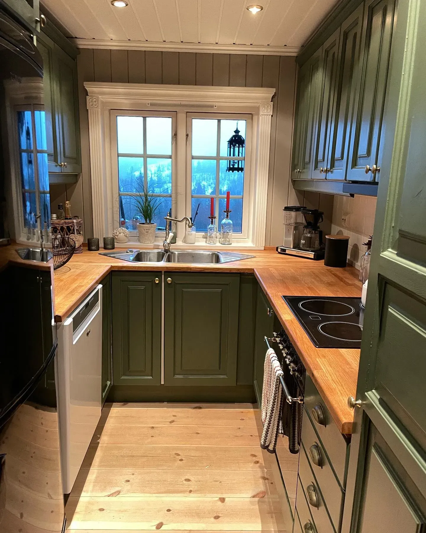 Jotun Organic Green kitchen cabinets paint