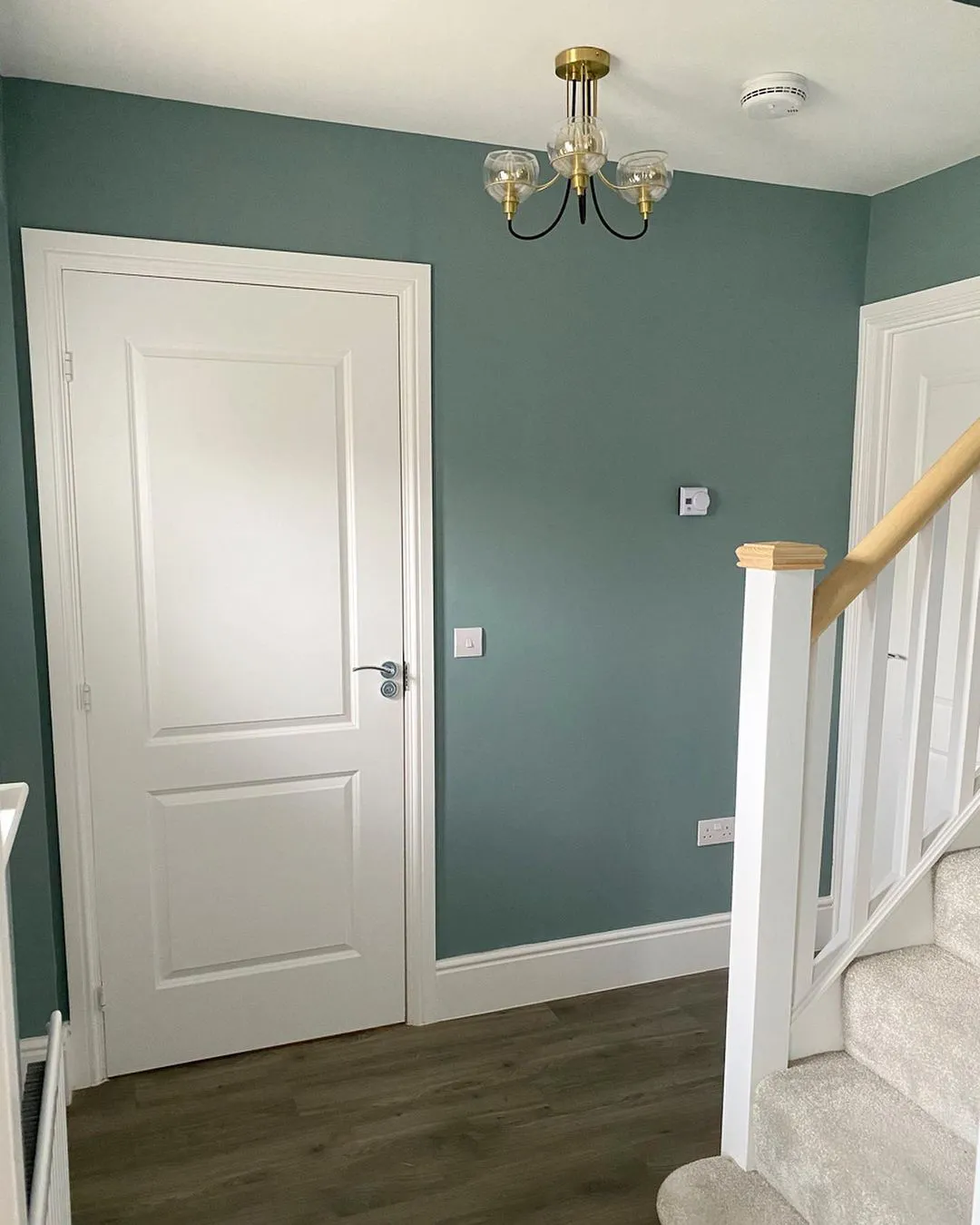 Farrow and Ball Oval Room Blue with white doors