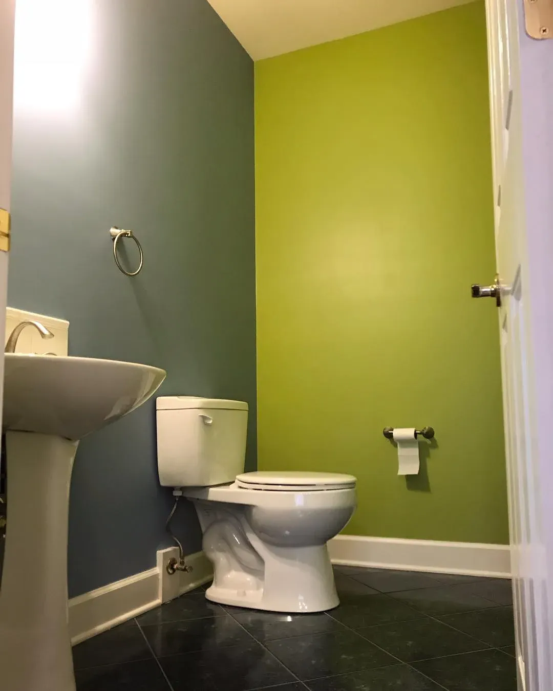 Sherwin Williams Parakeet bathroom color paint