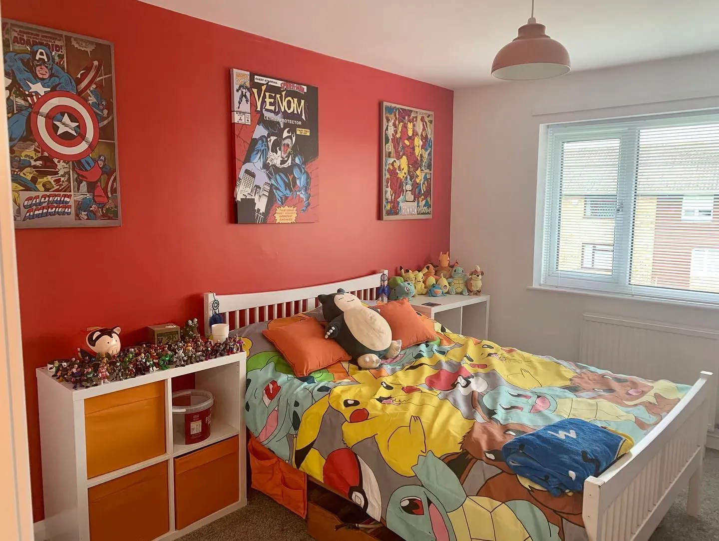 Dulux Fire Cracker 3 kids bedroom accent wall