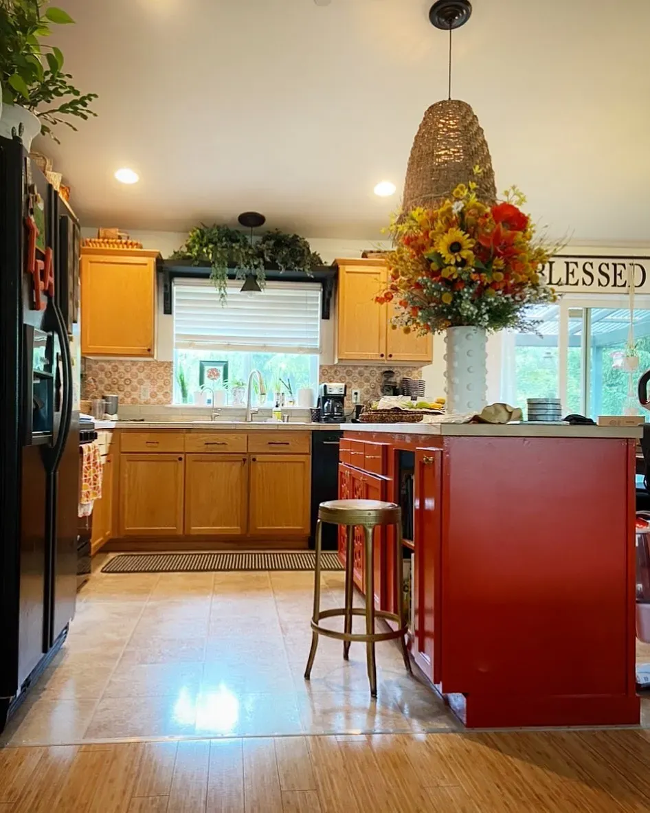 SW Peppery kitchen cabinets color