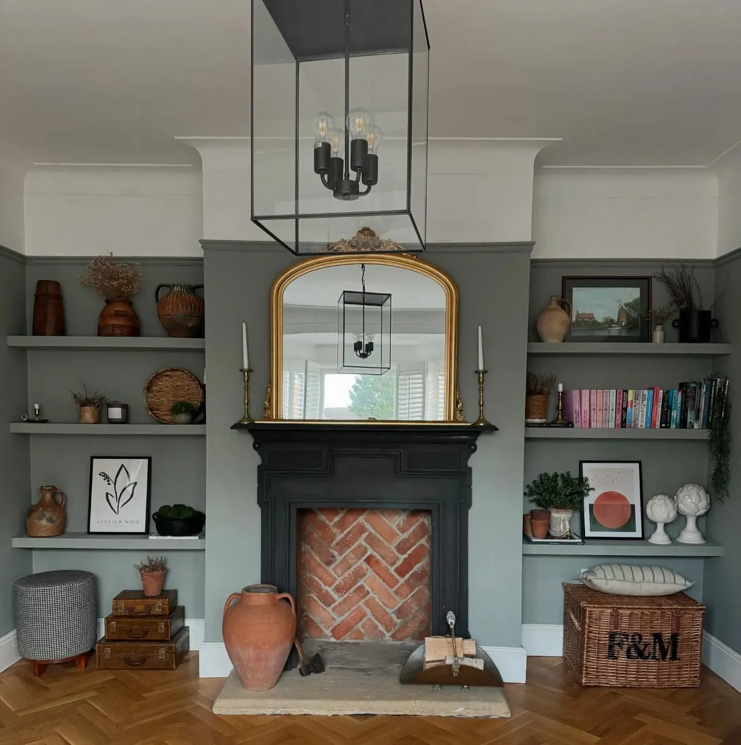 Farrow and Ball Pigeon living room inspiration