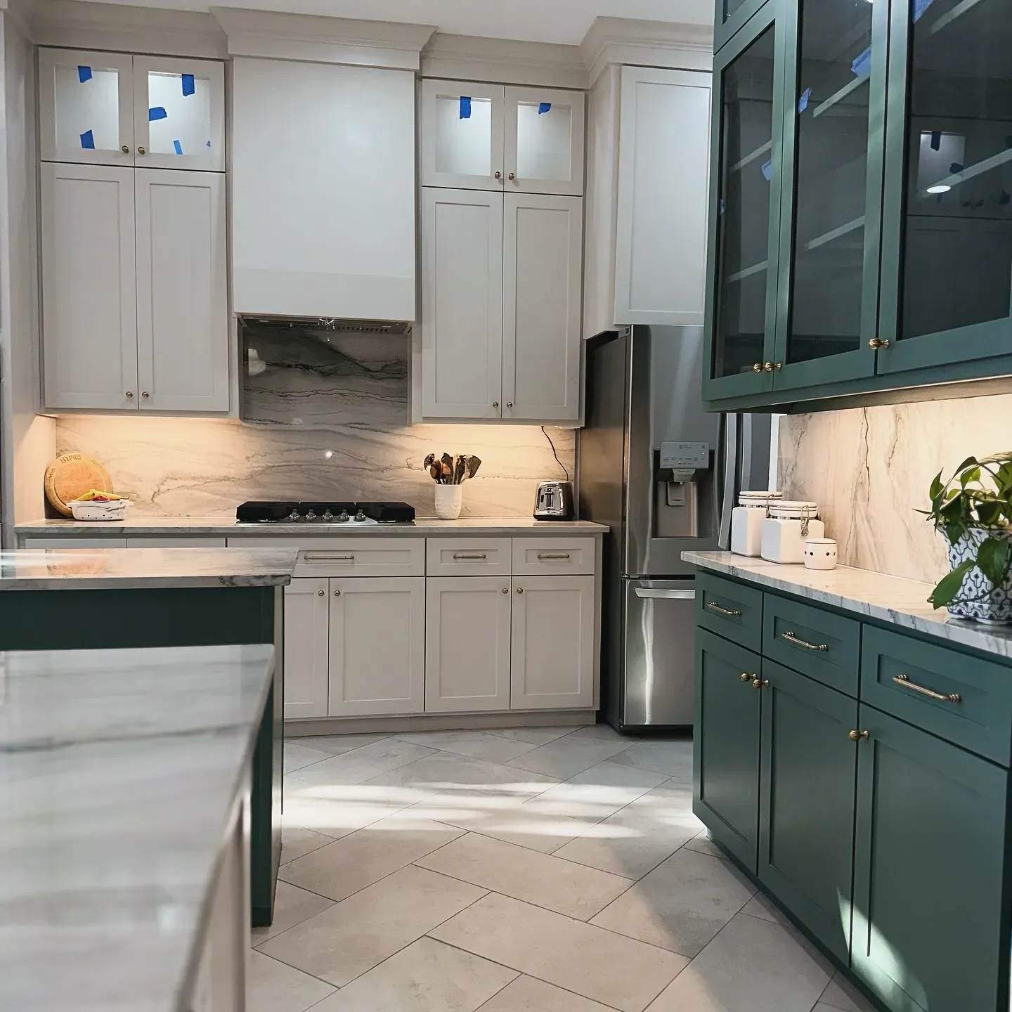 SW Popular Gray kitchen cabinets paint