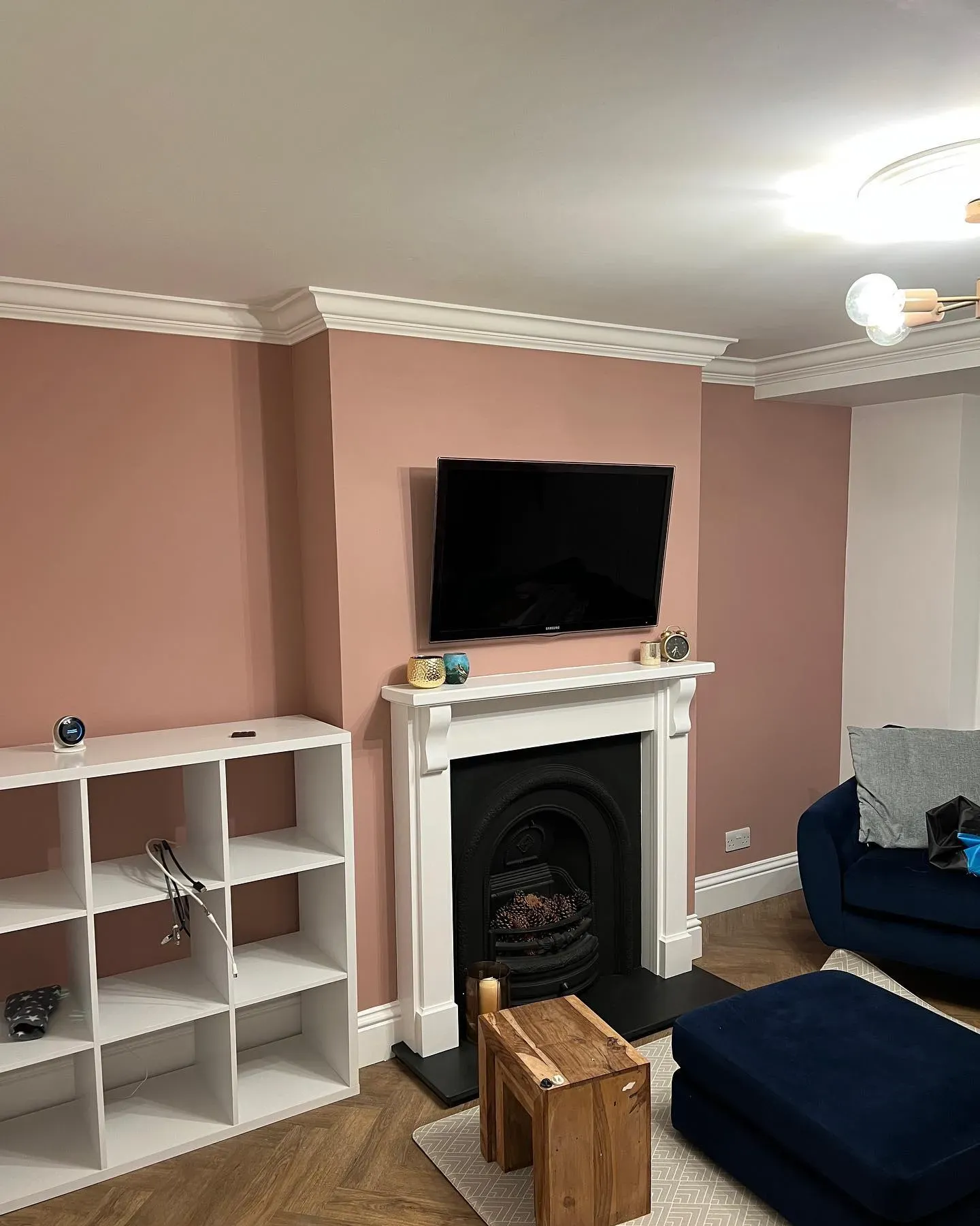 Dulux Pressed Petal living room color review