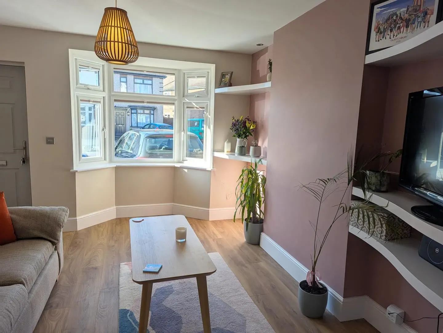 Pressed Petal living room accent wall