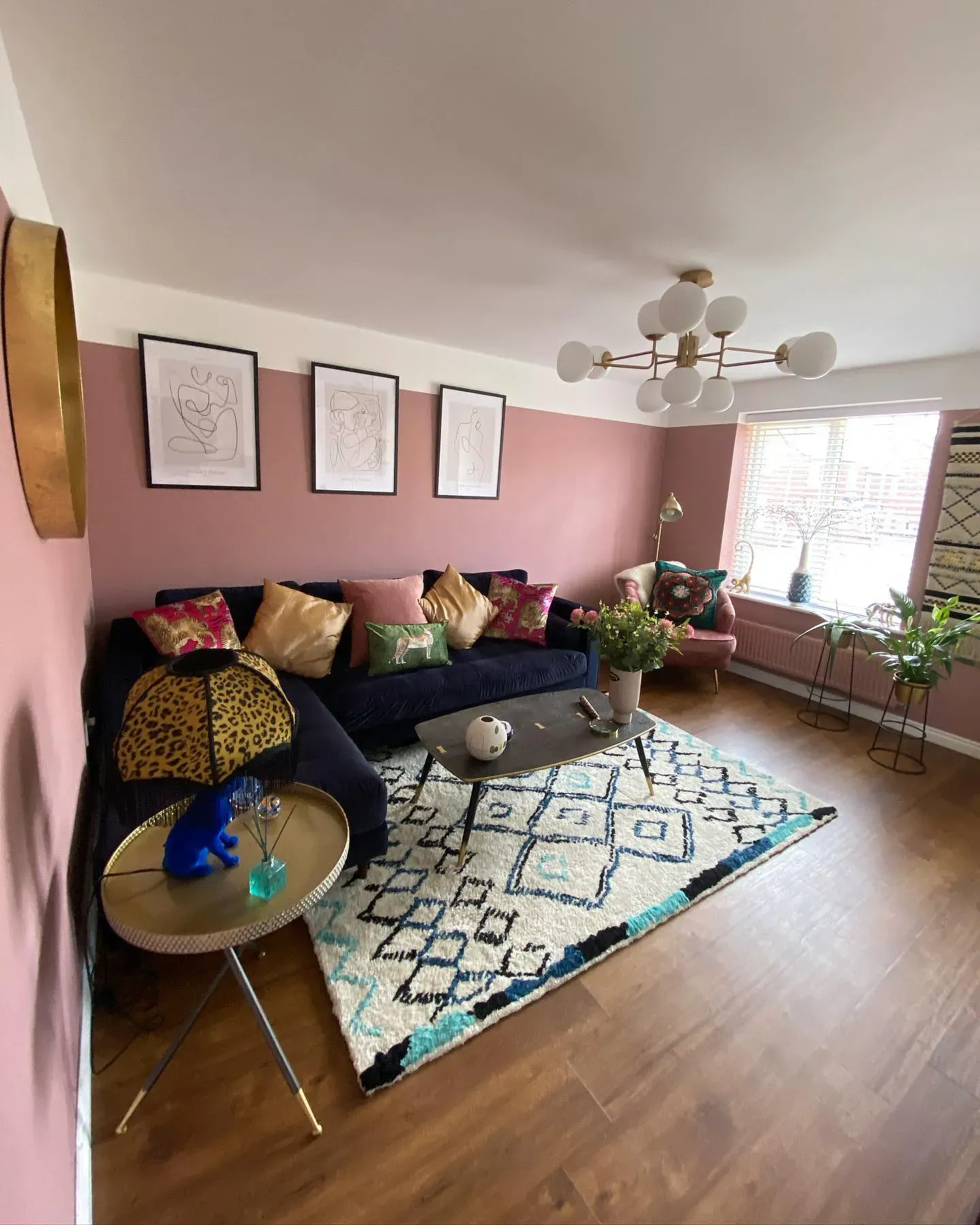 Dulux Pressed Petal living room interior