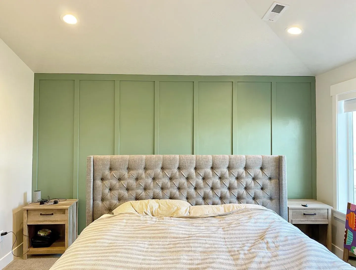 SW Privilege Green bedroom panelling 