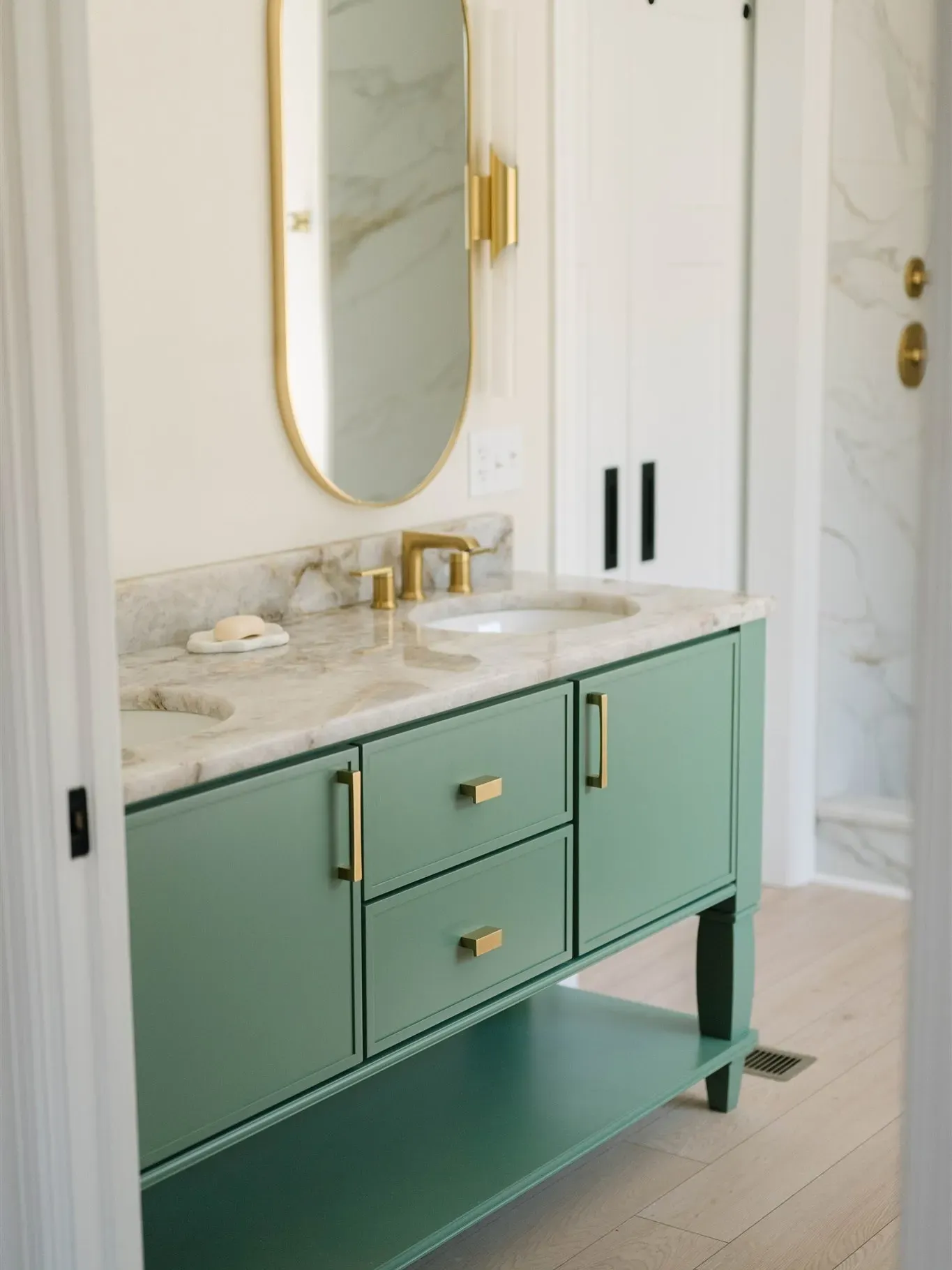 SW Privilege Green bathroom vanity color