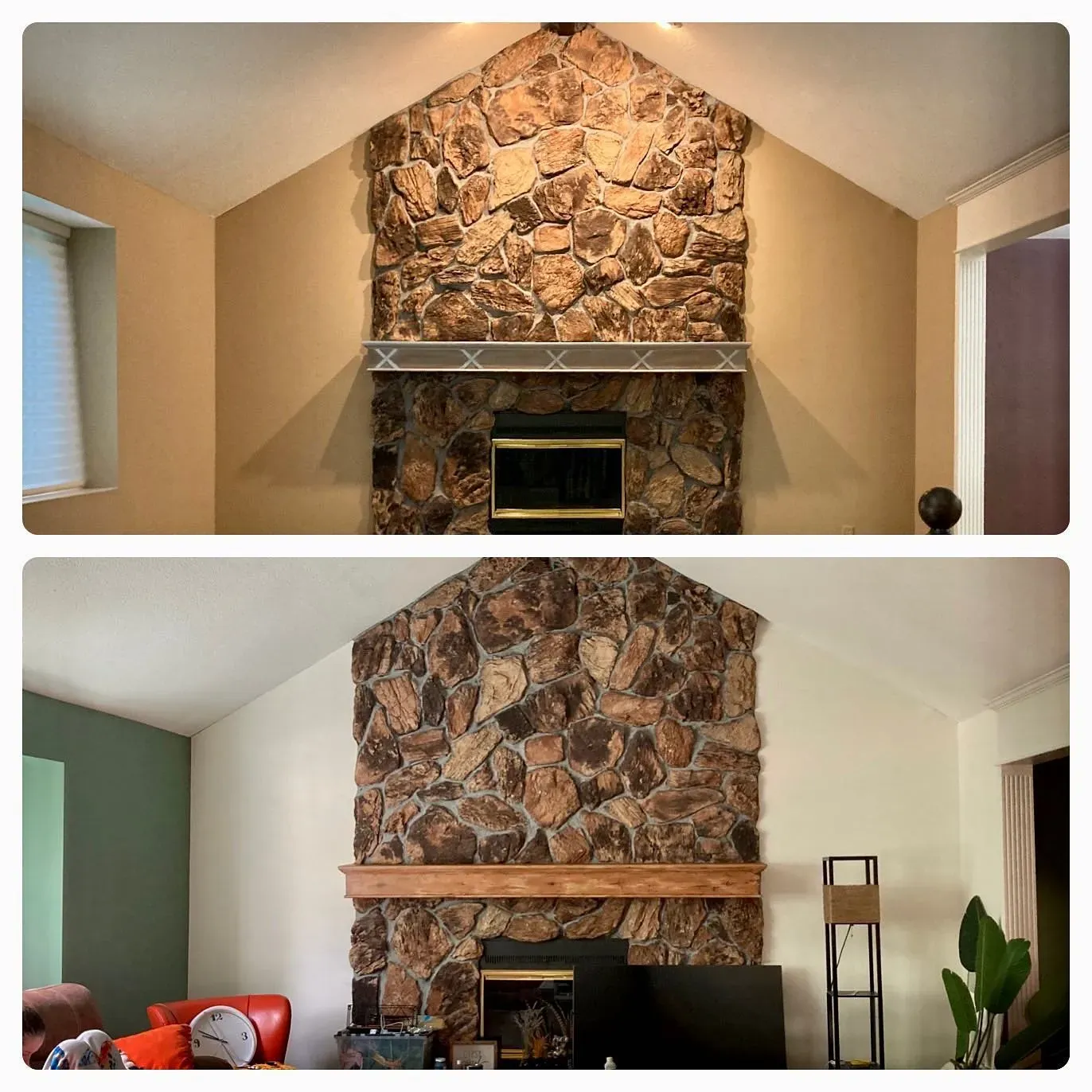 Privilege Green living room accent wall