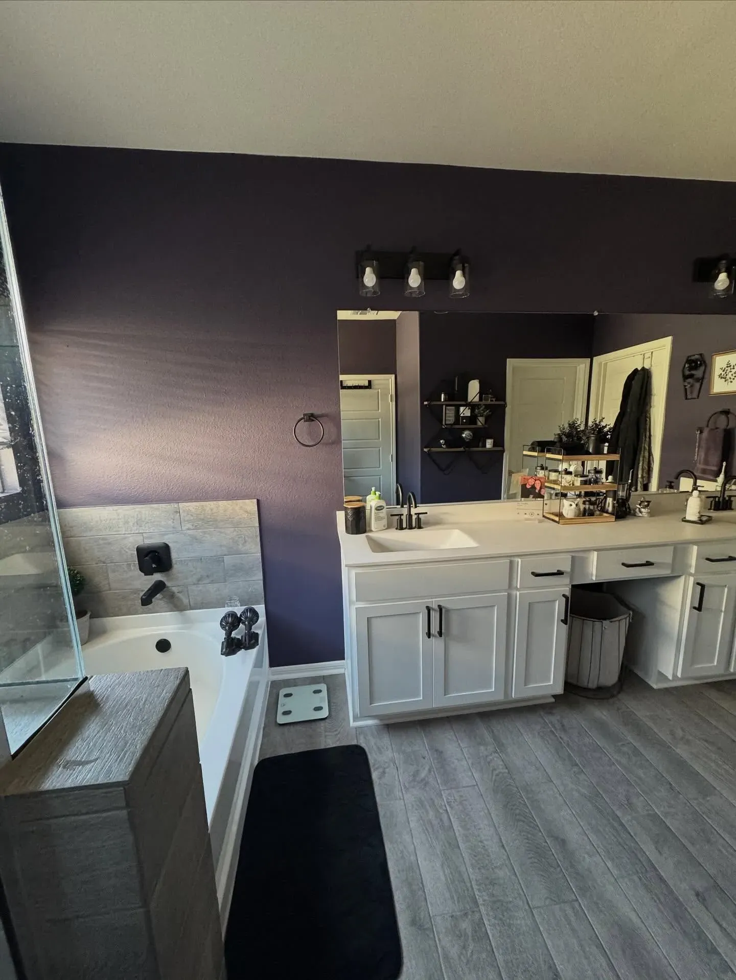 SW Quixotic Plum bathroom paint