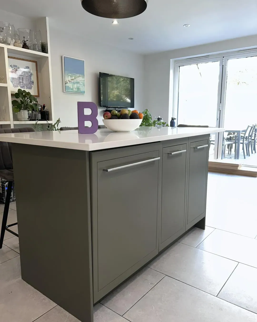 Reduced Green kitchen cabinets paint review