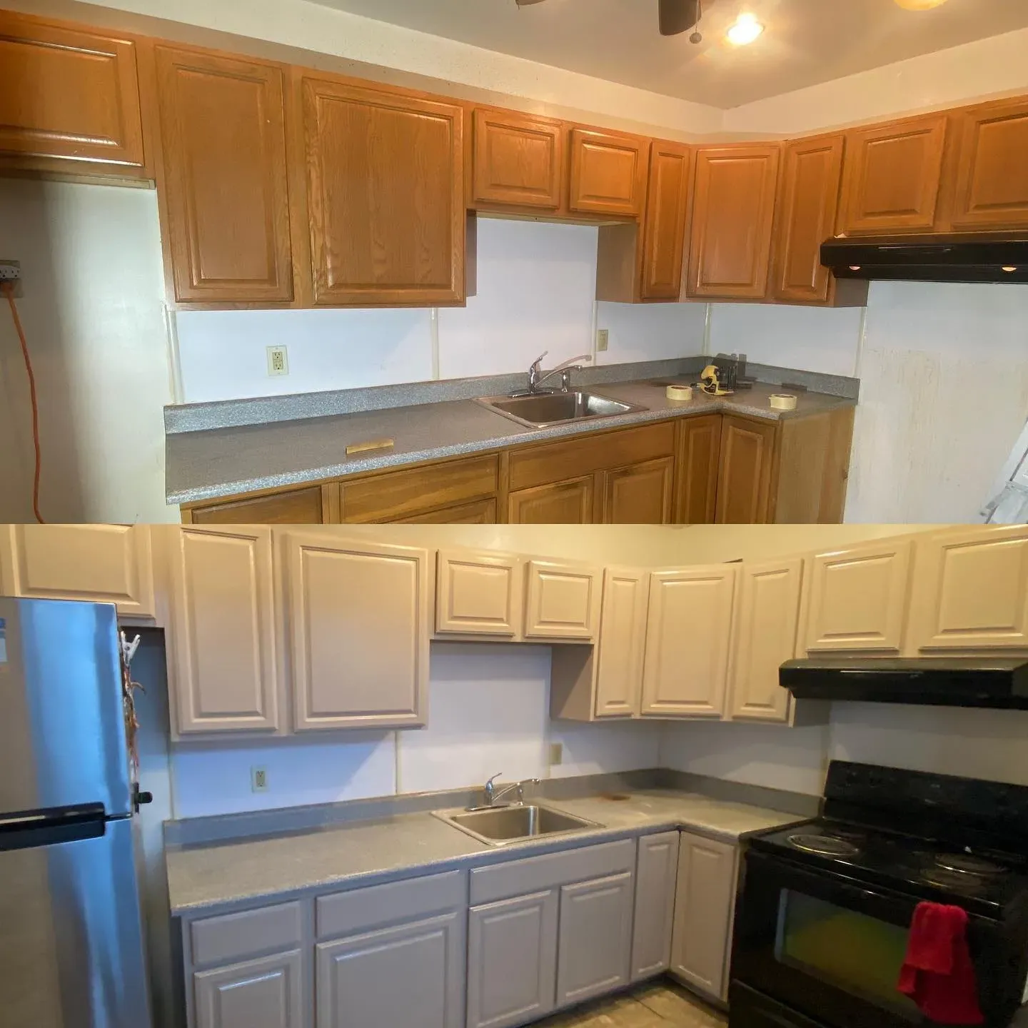 SW Renwick Beige kitchen cabinets makeover