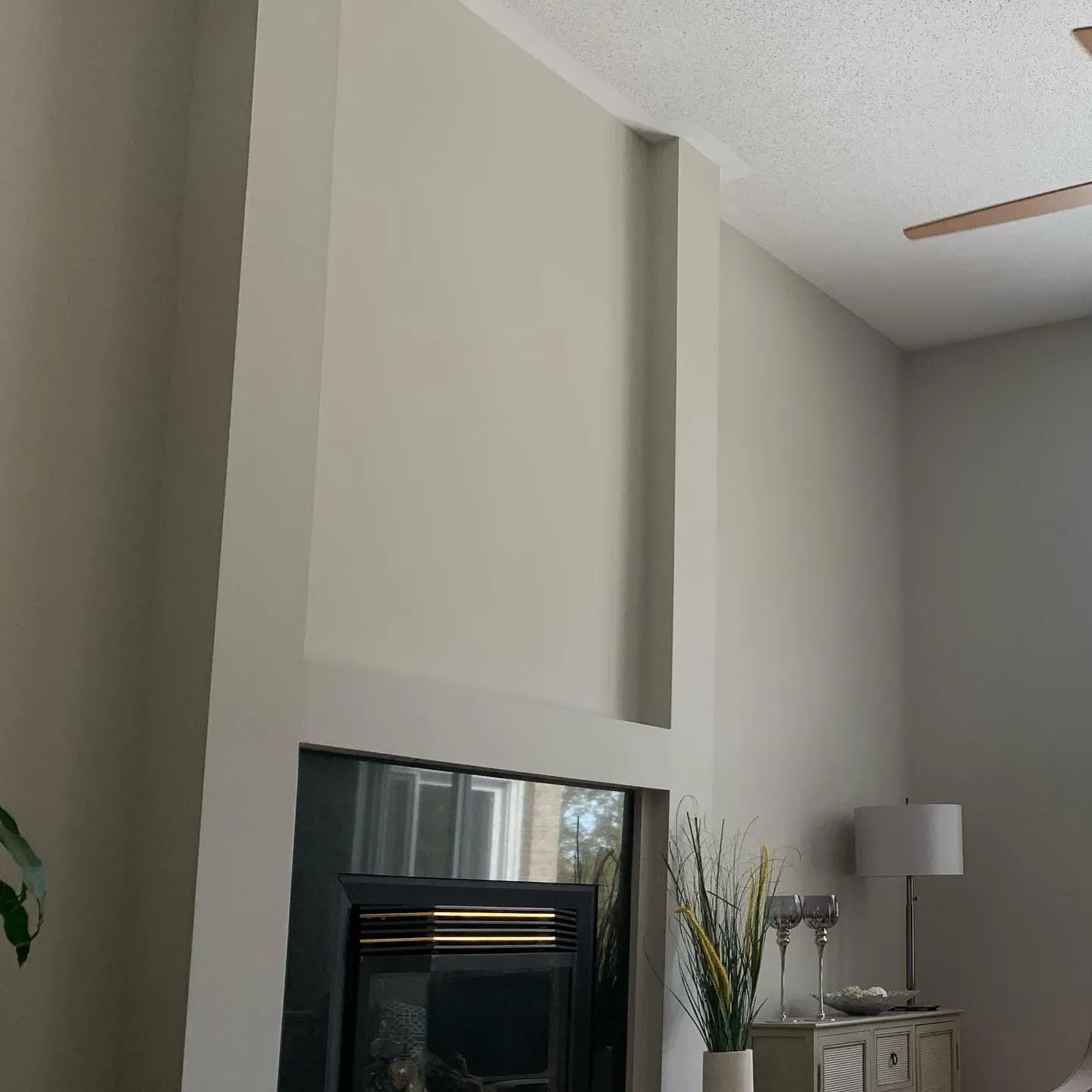 Benjamin Moore Revere Pewter minimalist living room review