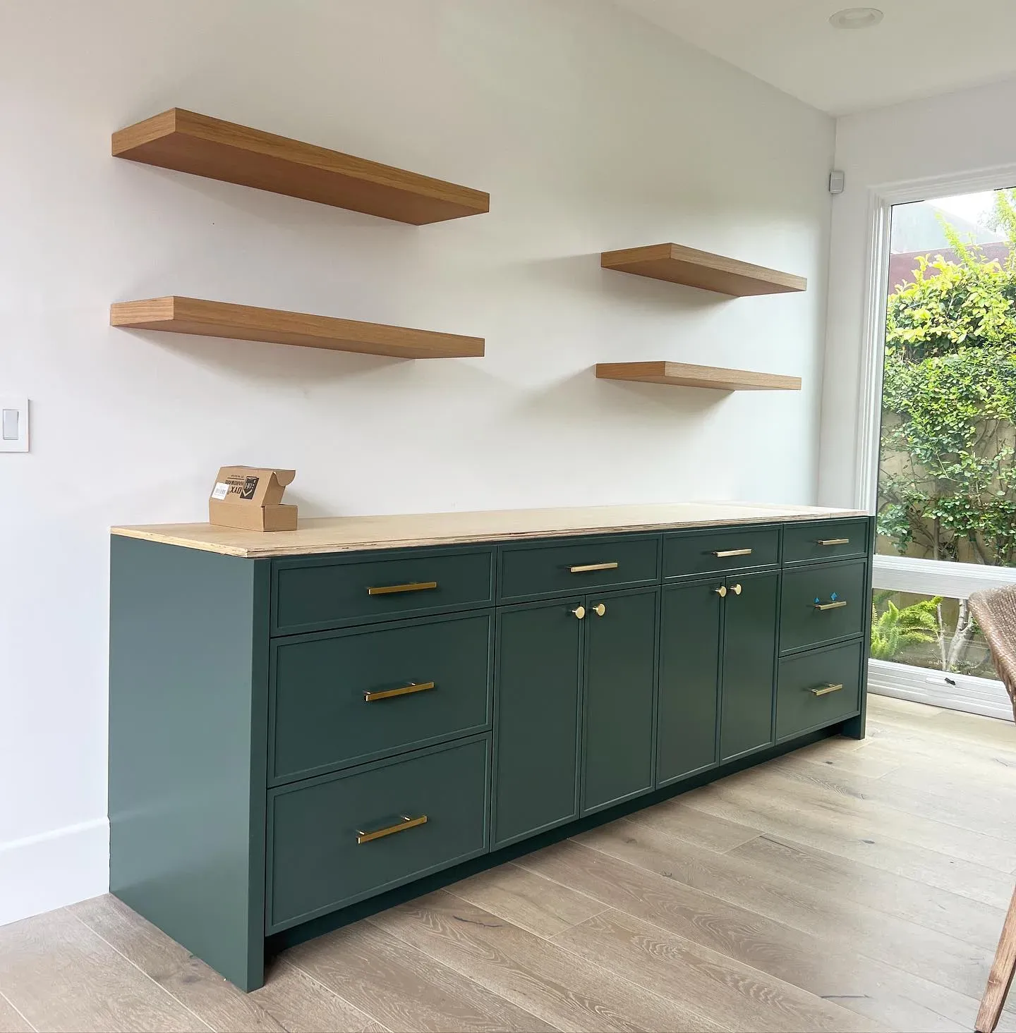 SW Ripe Olive kitchen cabinets 