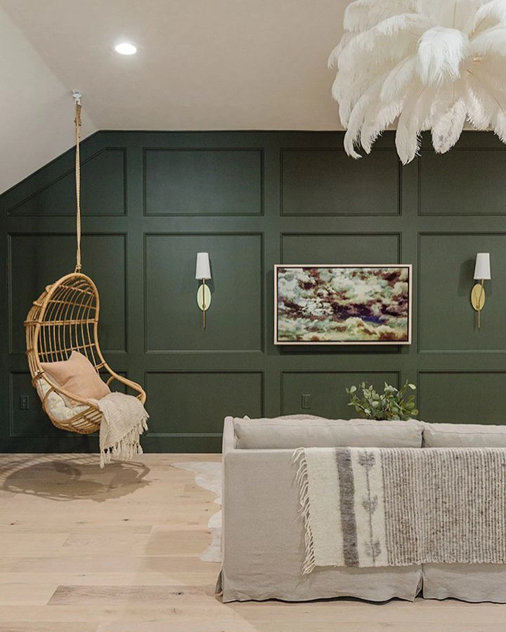 Sherwin Williams Ripe Olive Accent Wall