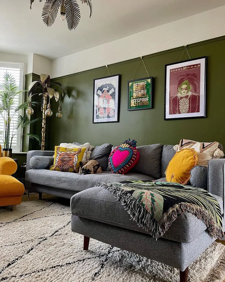 Living room Farrow and Ball Bancha color review