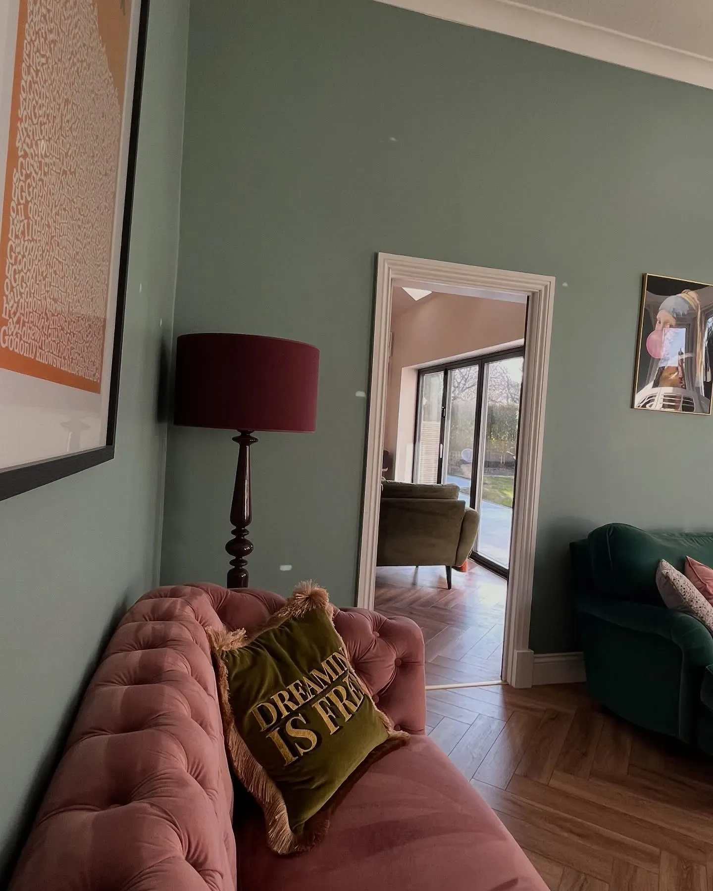 Dulux Rosemary Leaf living room inspo