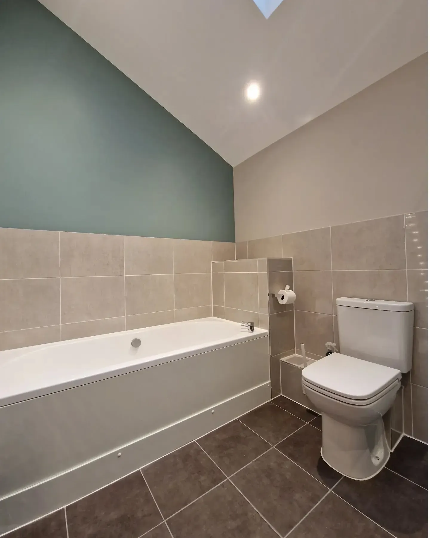 Dulux Fresh Foliage bathroom accent wall